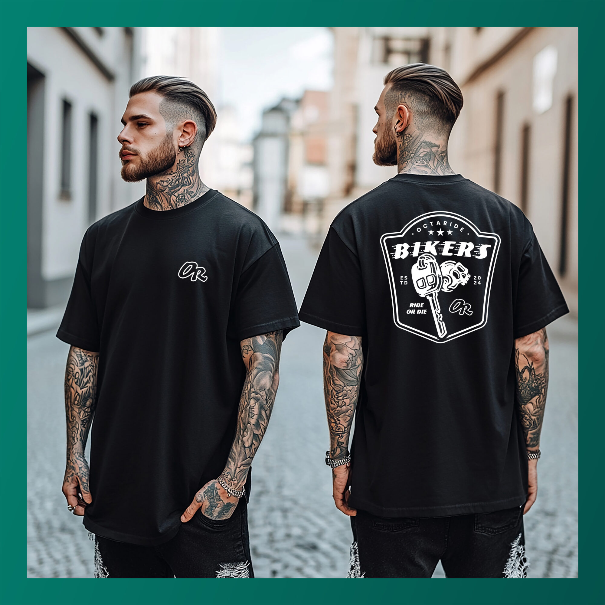 Octa Ride - Skull N Key Tee